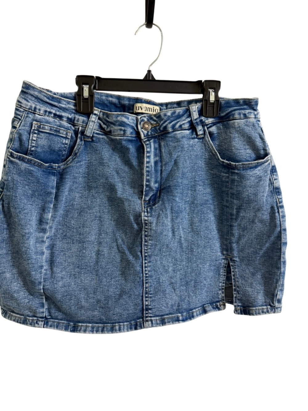 Blue Denim Mini Skort